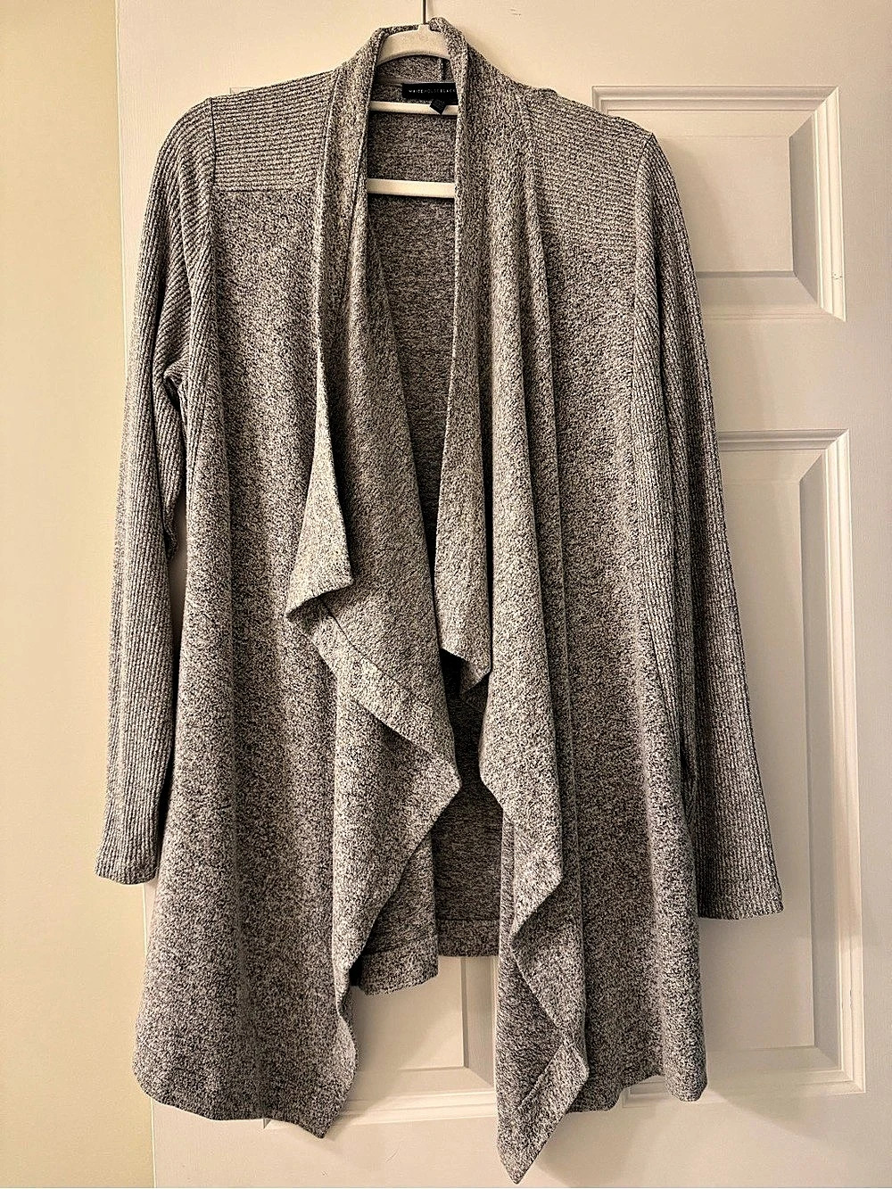 Draped Cardigan in Gray Like New